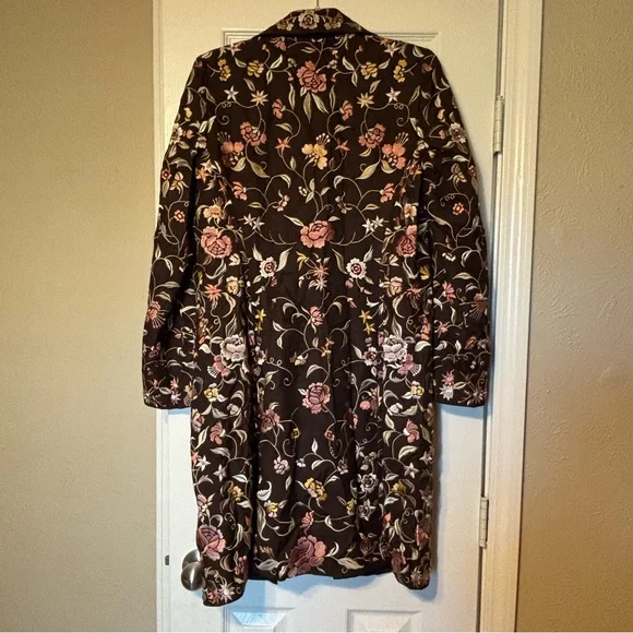 Johnny Was Biya Floral Embroidered Long Coat - Picture 2 of 12